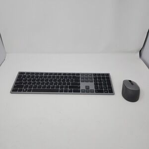Dell KB7221WT Wireless Bluetooth Wireless Keyboard Mouse Gray Combo No Dongle